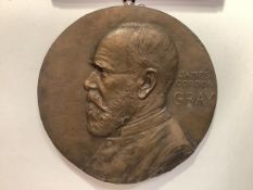 Vincenzo Bentivegna (Italian, 1879-1943), A Patinated Bronze Portrait Roundel of James Gordon