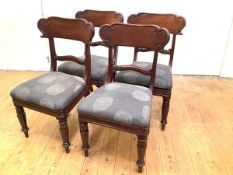 A set of SIX mahogany dining chairs, mid-19th century