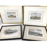 A pair of 19thc prints, one, Ecole Militaire and the other L'Hotel des Invalides and a print of