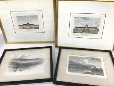 A pair of 19thc prints, one, Ecole Militaire and the other L'Hotel des Invalides and a print of