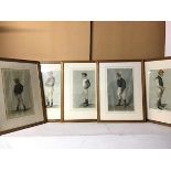 A collection of Vanity Fair prints, c.1900, Jockeys, including Fred Webb, The Demon, Johnny Watts,