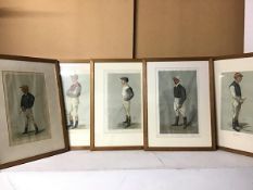 A collection of Vanity Fair prints, c.1900, Jockeys, including Fred Webb, The Demon, Johnny Watts,