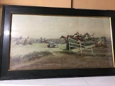 After G.D. Giles, Steeplechase, reproduction print (50cm x 99cm)