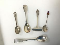 An early Victorian Scottish silver marmalade spoon, initialled H with shell motif to stem (12cm),