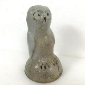 A glazed Studio Pottery figure of an owl (31cm x d. to base: 19cm)