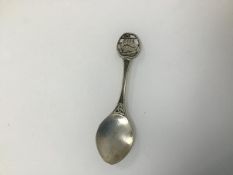 An Iona silver spoon by Alexander Ritchie, Birmingham, 1938, with Viking Longboat terminal (23.