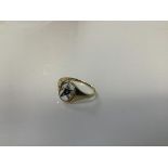 A 9ct gold enamelled Masonic swivel signet ring (S) (2.74g)