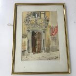 Anne Connell, Doorway, Kappelle St. Bernadino, Vienna, mixed media (33cm x 24cm)