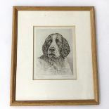 Harold Fortin, Old Faithful, original etching, signed bottom right (24cm x 19cm)