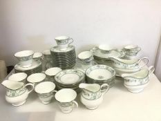 A set of twelve Wedgwood Agincourt pattern teacups and saucers, all marked S/S to base, together