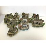 A collection of Danbury Mint resin Village Scenes including The Cotswold Village Collection by