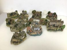 A collection of Danbury Mint resin Village Scenes including The Cotswold Village Collection by