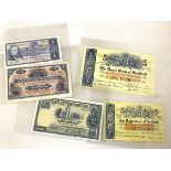 A group of 20thc Scottish banknotes, including The Clydesdale Bank, £1, 1937, North of Scotland