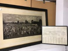 Cricket interest: a reproduction collage with cut outs of individuals at the Canterbury Cricket