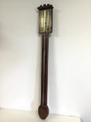 A George III Scottish mahogany wall barometer, inscribed Molliner, Edinburgh (Edinr) (93cm)