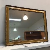 A rectangular wall mirror with gilt frame, with outer acanthus leaf border (45cm x 60cm) (a/f)