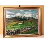 Rene A Karantia, Mount Blaven, oil, signed bottom right, inscribed and personal dedication verso (