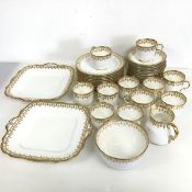 A Paragon china tea set, with eleven cups and twelve saucers, twelve side plates, milk jug, sugar