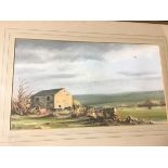 Scottish School, Rural Scene with Barn, gouache, intialled and dated 1/88 bottom left 919cm x 33cm)