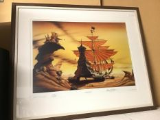 Rodney Matthews, Terrestrial Voyager, limited edition print, 120/400, signed bottom right (49cm x