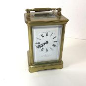 A four glass carriage clock by Elam Northwich, Middlewich, Winsford (16cm x 9cm x 7.5cm)