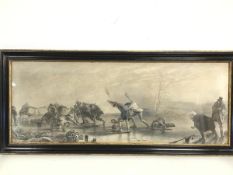 George Harvey, The Curlers, dated 1835, etching (28cm x 75cm)