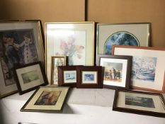 An assortment of prints including Jack Vettriano, Tony Hudson, James McIntosh Patrick etc. (11)