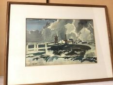 Charles Napier, Storm Brewing, watercolour, signed bottom left, ex Torrance Gallery (32cm x 48cm)