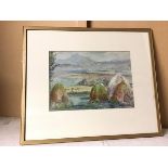 K. Wylie, Ben Ledi, Lake of Menteith. Flanders Moss from Backlyrie, watercolour, signed bottom right