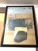 A Spoleto Festival 1980, framed poster (96cm x 67cm)