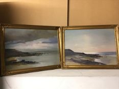 Agnes Kyle, Coastal Scene, watercolour, signed bottom left (39cm x 54cm) and another by the same