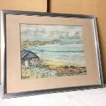 Kay Wylie, Coastal Scene, pastel (25cm x 31cm)