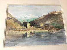 Richard Faircliff, Dunderave Castle, Argyll, watercolour, signed 1992 bottom left (25cm x 34cm)