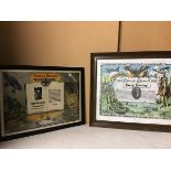 A WWI German commemorative certificate for Georg Gehring (37cm x 47cm), and another for WWII for