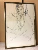 John Norton, (English, 20thc.), Rosemary 1962, pencil drawing, initialled bottom right (60cm x