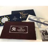 A PNC covers x 4, 50p 1994 Normandy catalogue £35, 50p 1992 Presidency silver proof and 1990 Queen