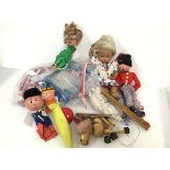 A collection of children's toys including a Mary Quant Daisy doll, complete with assortment of