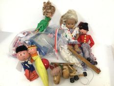 A collection of children's toys including a Mary Quant Daisy doll, complete with assortment of