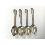 A set of four Victorian London silver teaspoons (each: 14cm) (combined: 114.77g)