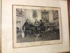 After Walter Dendy Sadler, Over the Nuts and Wine, engraved by Boucher, etching, signed by Sadler