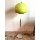 A Guzzini style floor lamp with lime green shade (h.138cm)