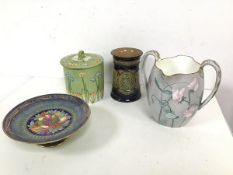 A mixed lot of ceramics including a 1920s Royal Doulton Nelson commemorative vase (12cm), a Minton