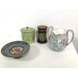 A mixed lot of ceramics including a 1920s Royal Doulton Nelson commemorative vase (12cm), a Minton