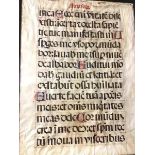 Latin manuscript on vellum (78cm x 59cm)