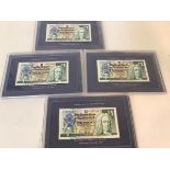 Four £1 banknotes, 1992 EEC Summit, Royal Bank of Scotland, uncirculated in boxes of issue