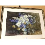 M. Hector, Still Life with Flowers, watercolour, signed bottom right (37cm x 55cm)