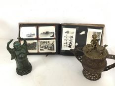 A mixed lot including a photograph album containing photographs in Egypt, c. 1940s, including