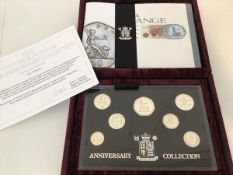 a 1996 silver proof £1 to 1p 25th Anniversary set