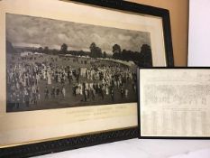 Cricket Interest: a reproduction collage with cut outs of individuals at the Canterbury Cricket