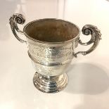 An Edwardian silver twin-handled cup, in 18th century style, The Alexander Clark Manufacturing